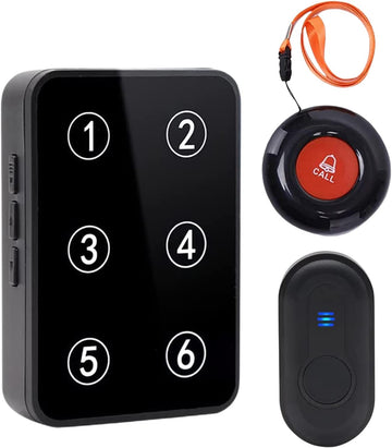 Daytech Wireless Nurse Call System with LED Number Display & 500Ft Range - Easy Installation, Panic Button, and Elderly Caregiver Alert
